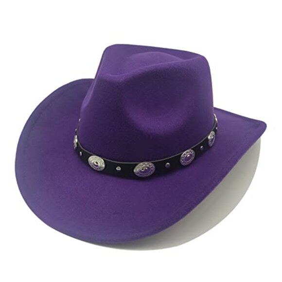 Classic Western Cowboy Hat Felt Fedora Wide Brim Adjustable  display picture 3